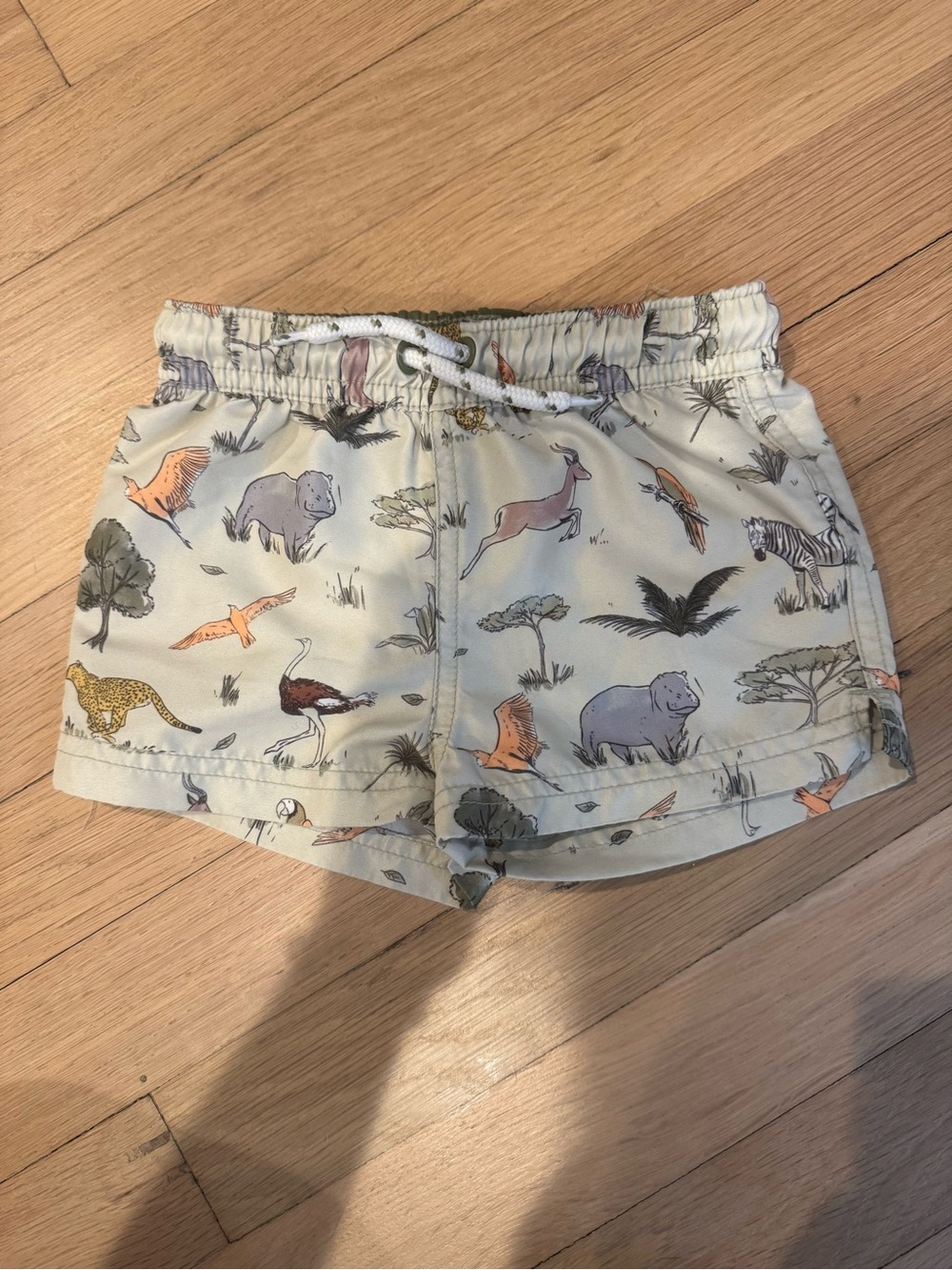 Little Planet Safari Print Swim Shorts in light green